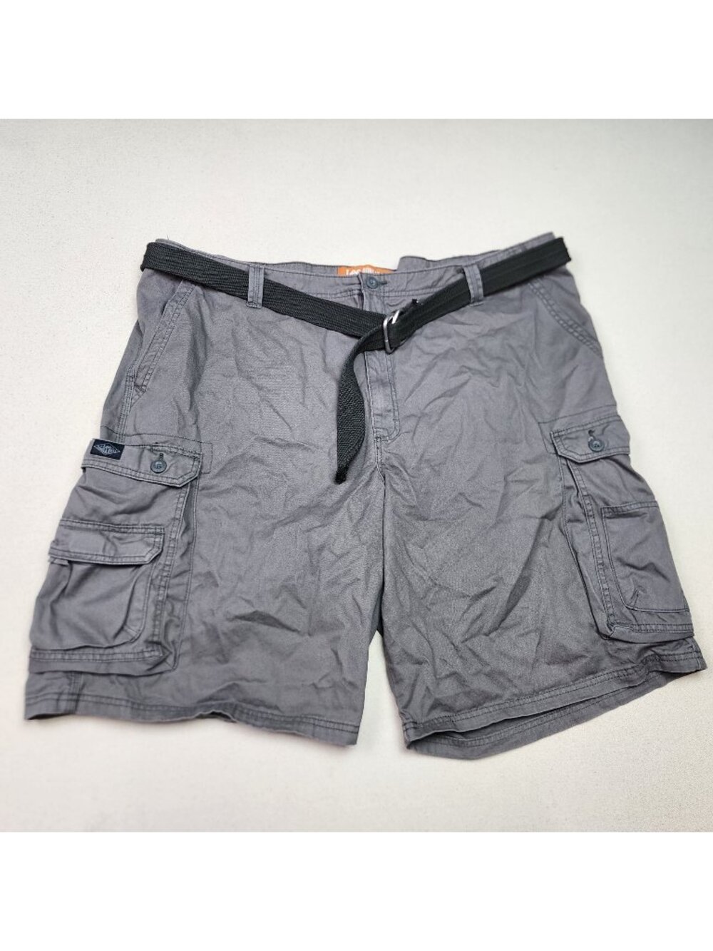 Lee Dungarees Men's Dark Gray Utility Workwear Cargo Shorts w/Belt Sz 46/10